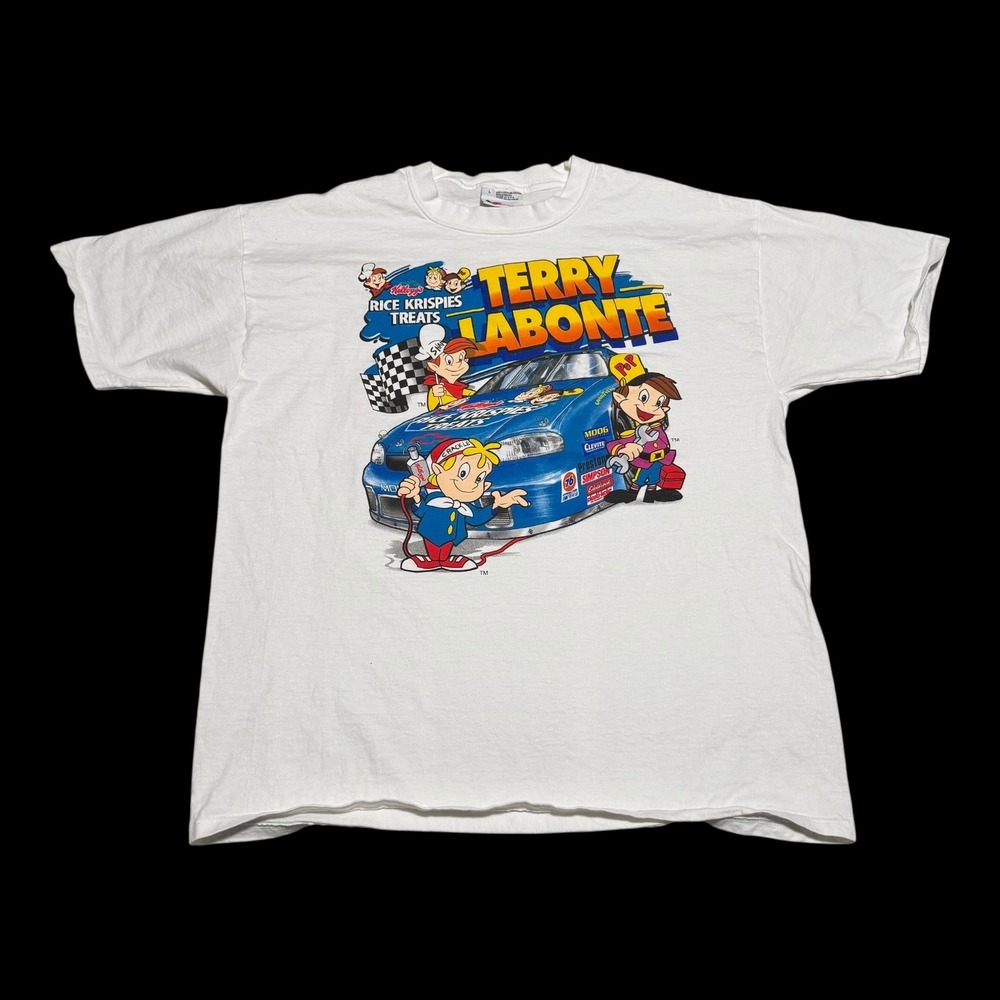 Vintage 1999 Terry Labonte Rice Krispies Kelogg's Double Sided Shirt Men's L